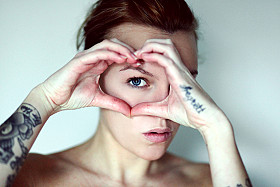 ZAP that TATT woman heart shape